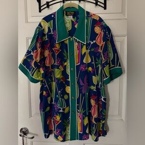 Unisex Vintage Bob Mackie Wearable Art Button—down EUC
Size 3XL